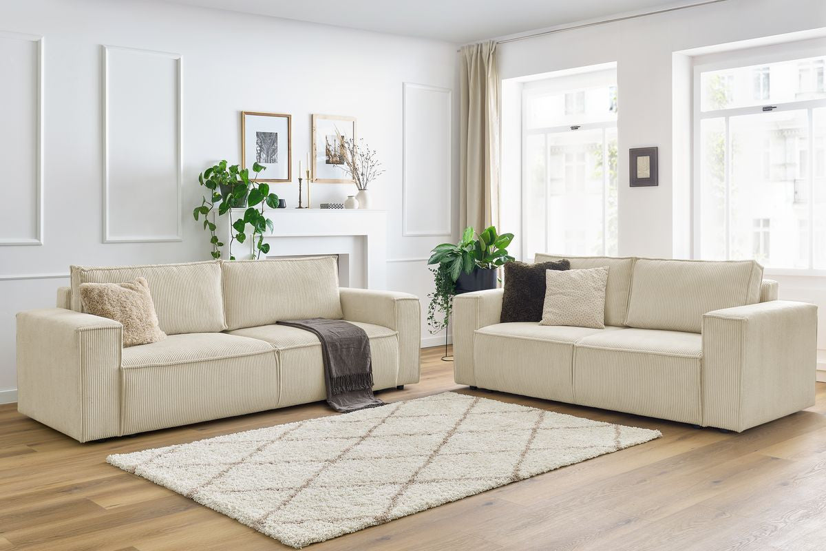 Zestaw Sofa nierozkładany 3+2-osobowymi NIHAD sztruks