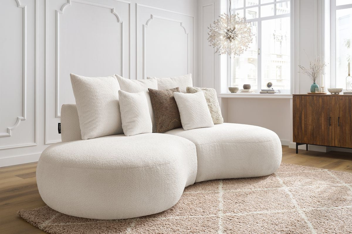 Sofa 3-osobowa nierozkładana SAINT-GERMAIN tkanina bukla
