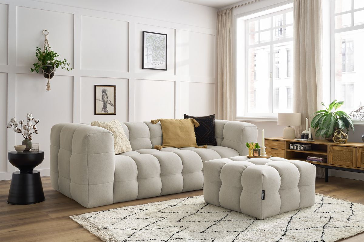 Sofa 3-osobowa nierozkładana CLOUD z pufą