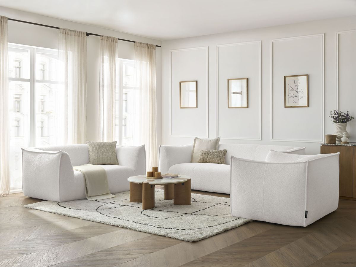 Zestaw Sofa nierozkładany 3+2-osobowymi + Fotel GIORGIA tkanina bukla
