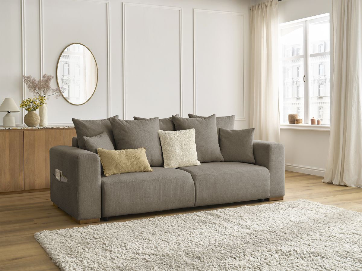 Sofa rozkładana SIDONIE tkanina melanżowa