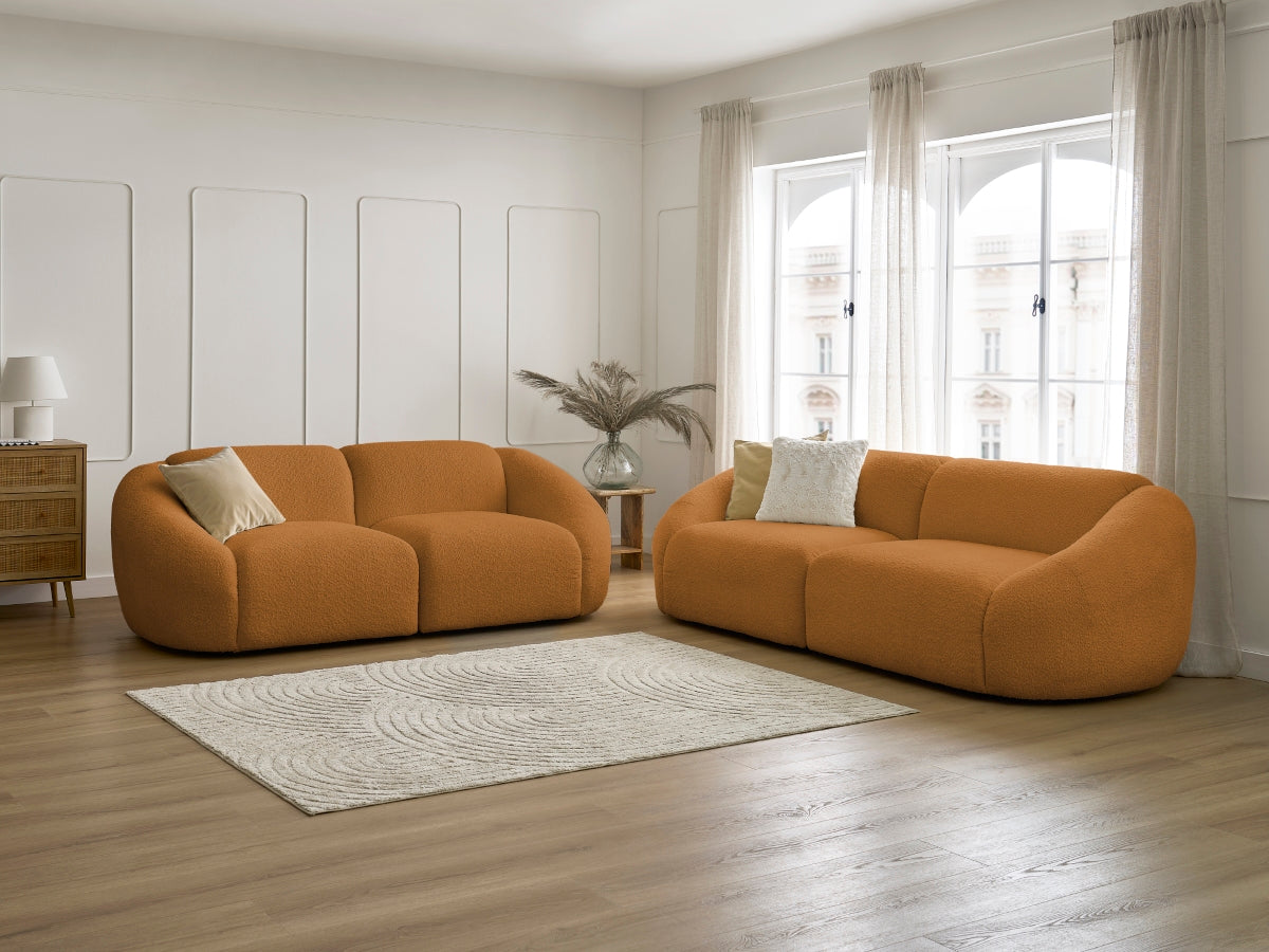 Zestaw Sofa nierozkładany 3+2-osobowymi TINA tkanina bukla
