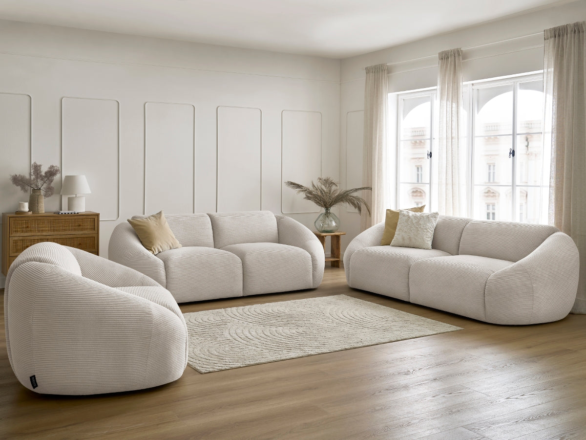 Zestaw Sofa nierozkładany 3+2-osobowymi + Fotel TINA sztruks