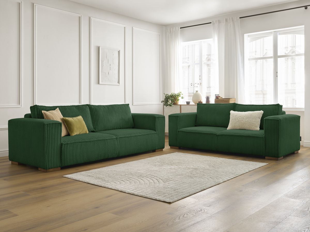 Zestaw Sofa nierozkładany 3+2-osobowymi CHELSEA gruby miękki sztruks
