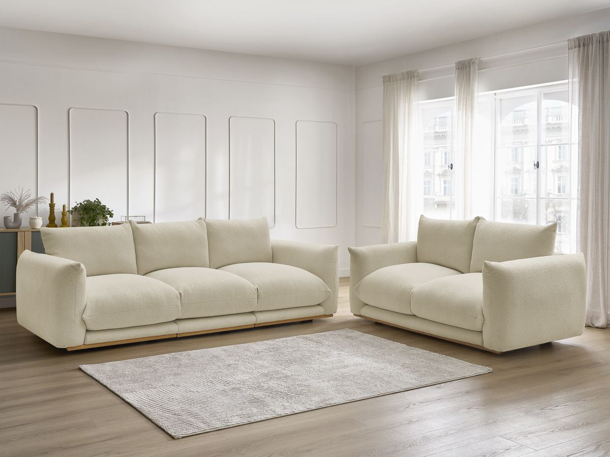Zestaw Sofa nierozkładany 3+2-osobowymi ERNEST tkanina bukla
