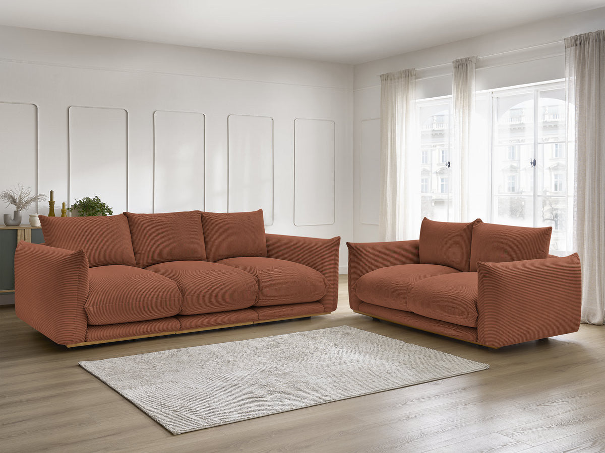 Zestaw Sofa nierozkładany 3+2-osobowymi ERNEST tkanina sztruks