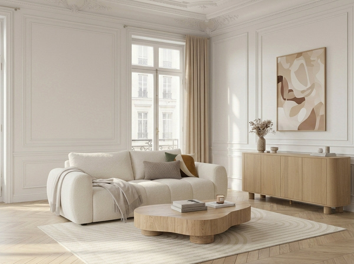 Sofa rozkładana z systemem włoskim 3-osobowa FUJI gładka tkanina