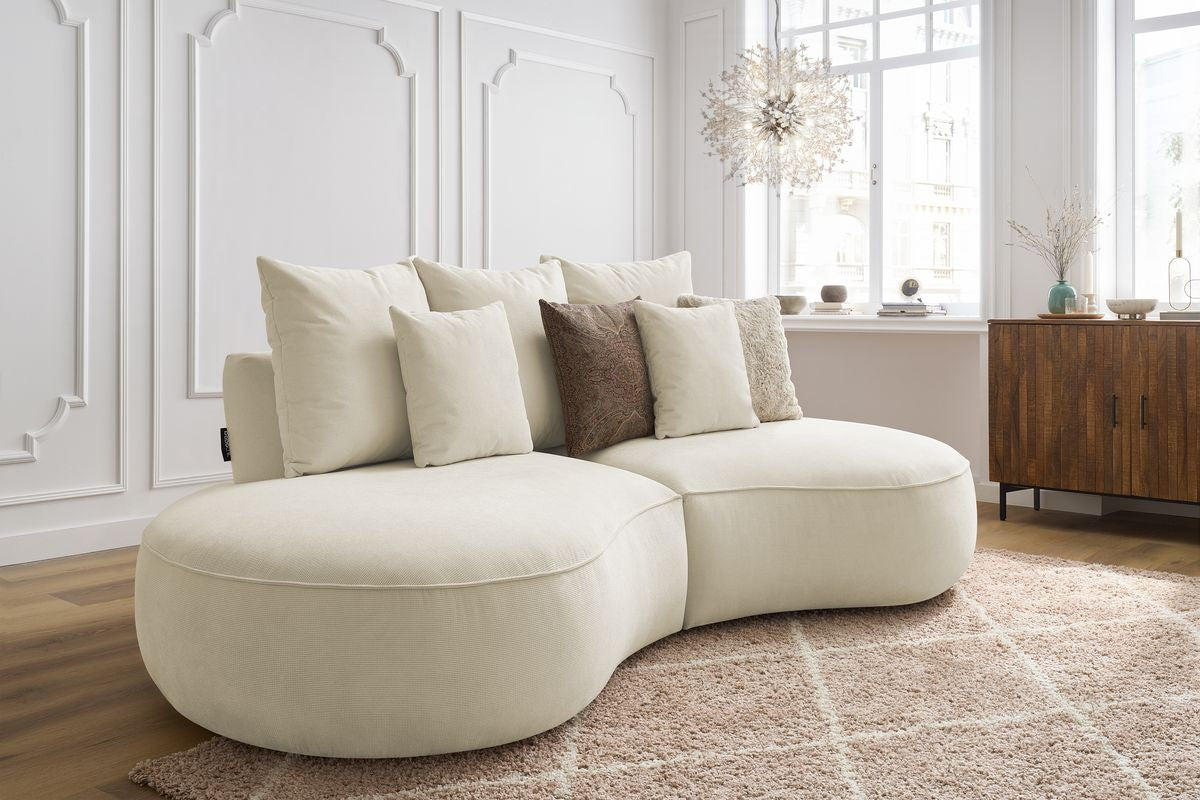 Sofa 3-osobowa nierozkładana SAINT-GERMAIN tkanina strukturalna