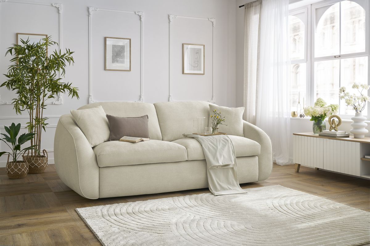 Sofa rozkładana CEZANNE z systemem włoskim gładka tkanina