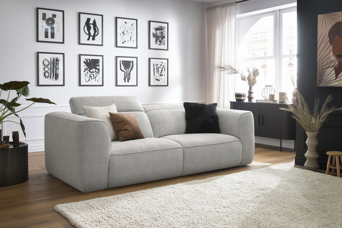 Sofa 3-osobowa nierozkładana WILLIAM z zagłówkami