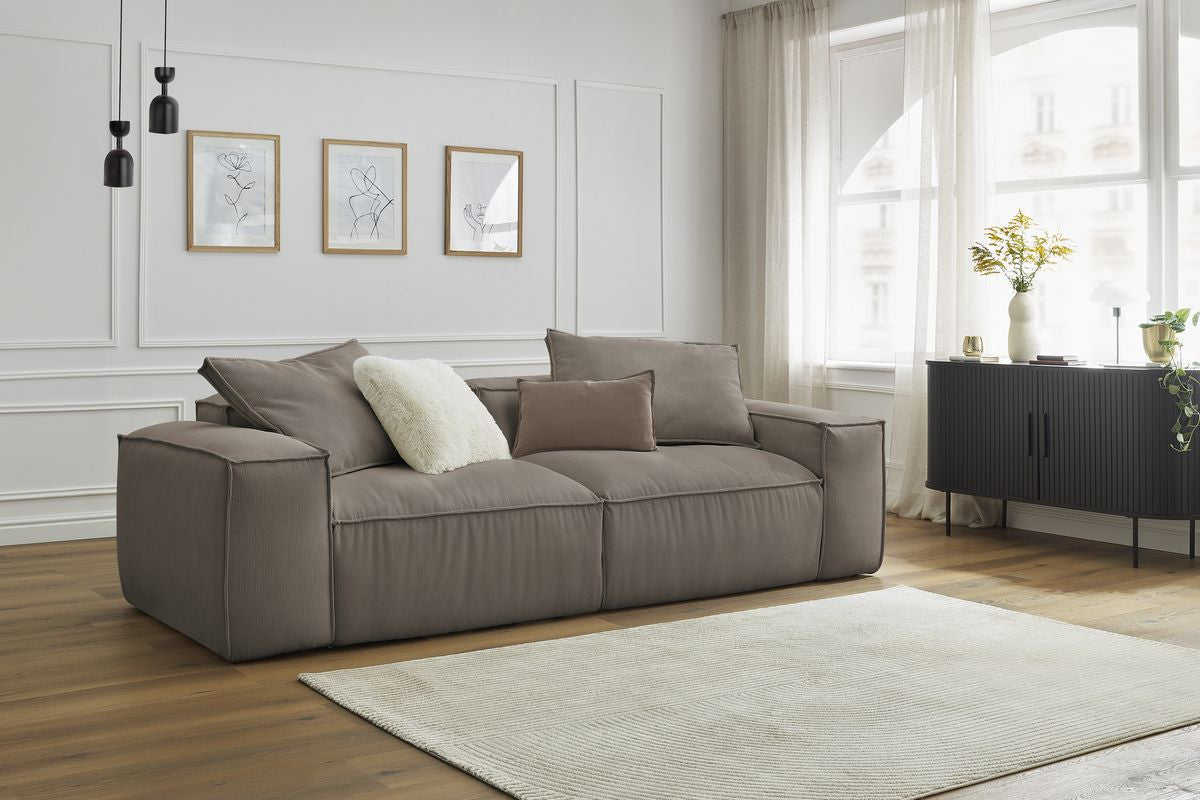 Sofa 3-osobowa nierozkładana bardzo miękka BOHEME sztruks