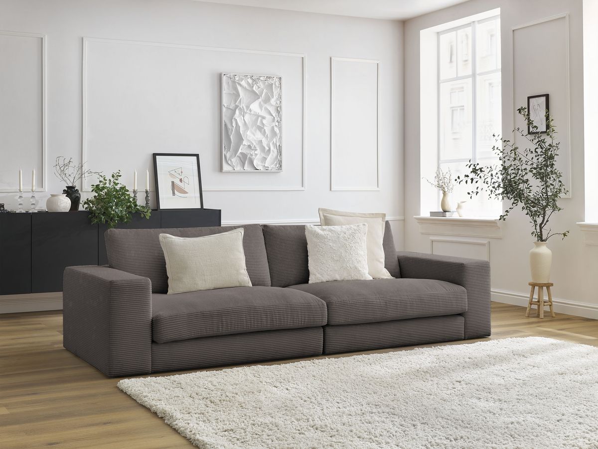 Sofa 3-osobowa nierozkładana LEONARD sztruks