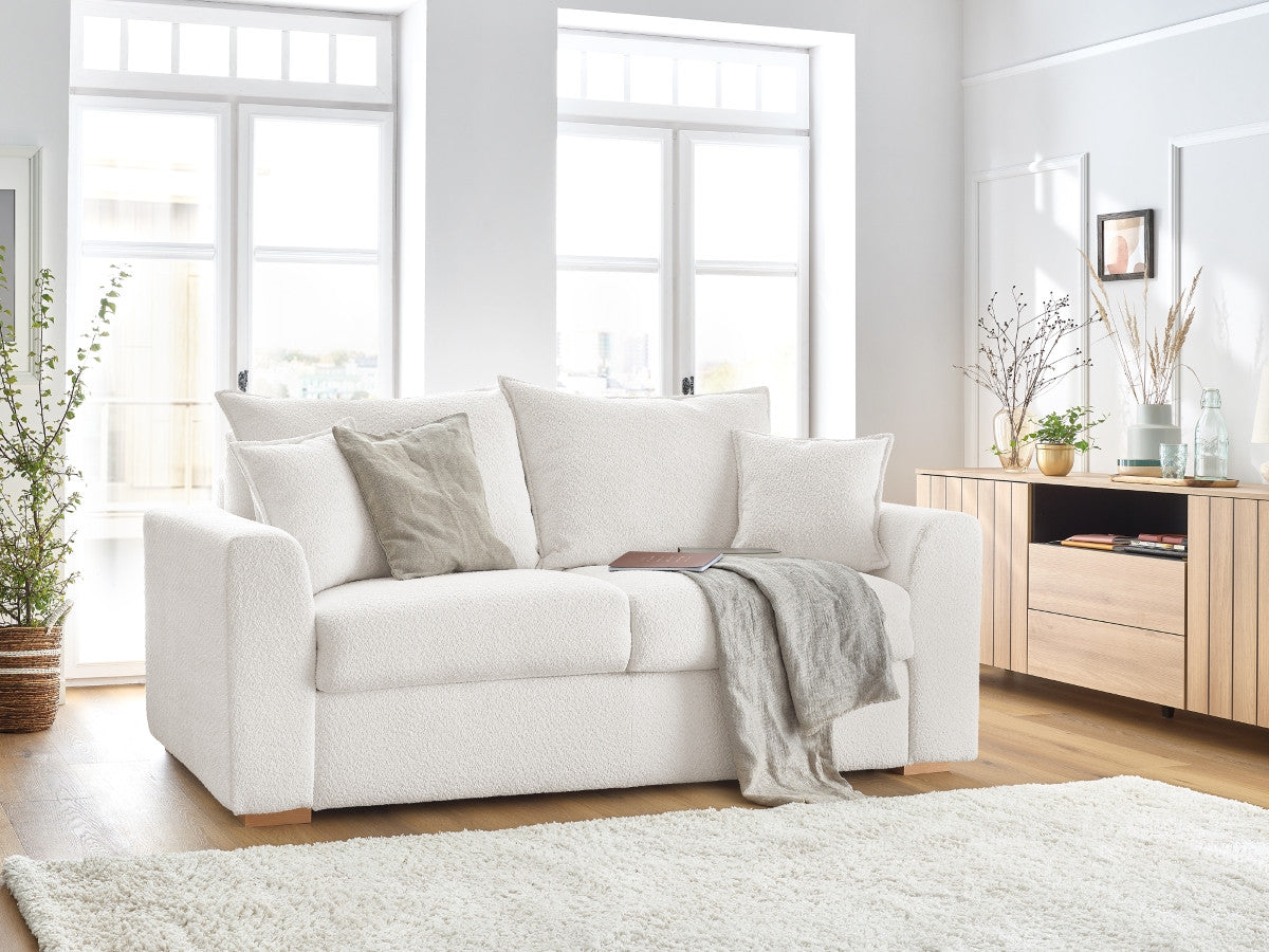 Sofa rozkładana z systemem włoskim AUGUSTIN tkanina bukla