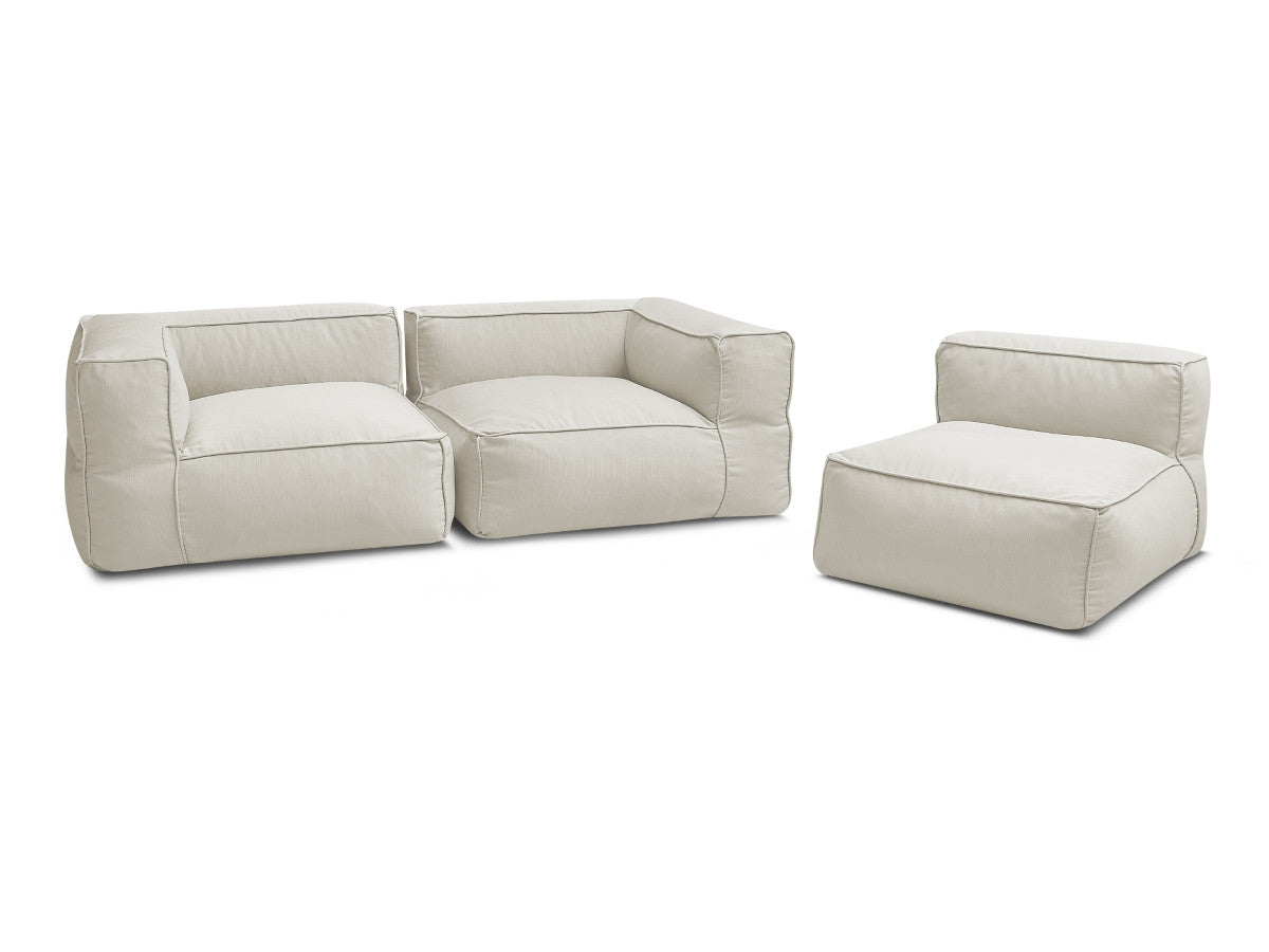 Sofa ogrodowa modułowa GIULIA z pokrowcem ochronnym, 2 modułami narożnymimimi i 1 Moduł 1-osobowymi