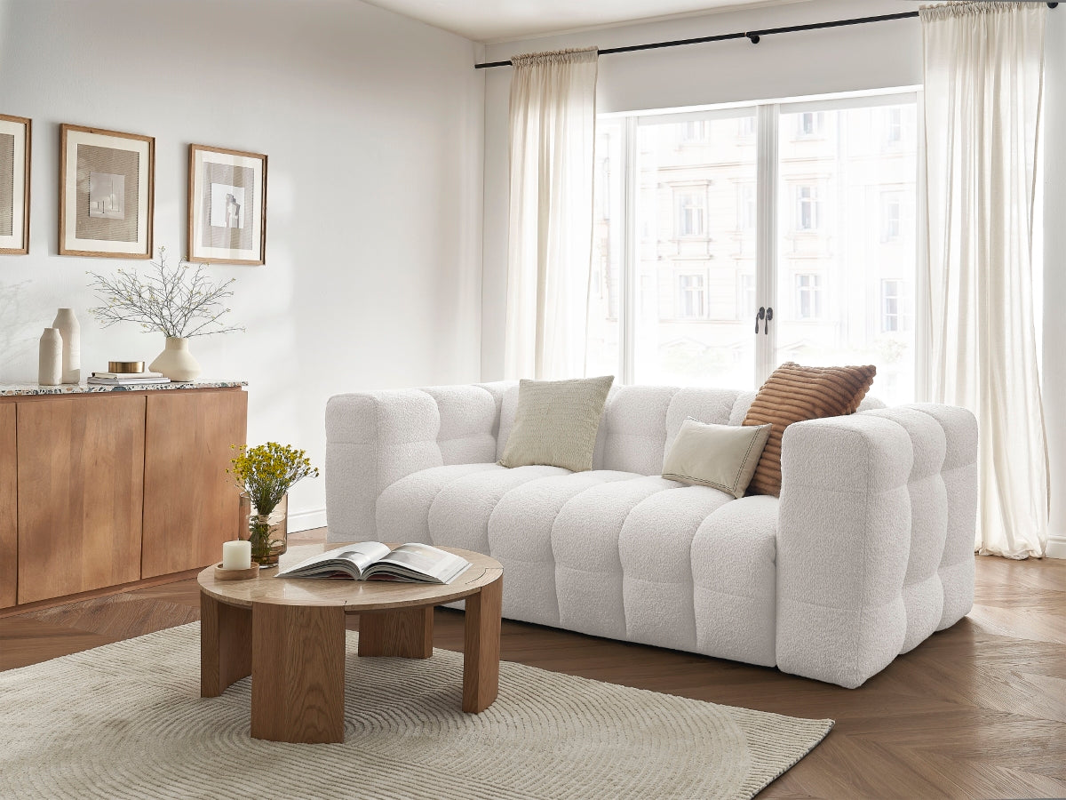 Sofa rozkładana z systemem włoskim 3-osobowa CLOUD tkanina bukla