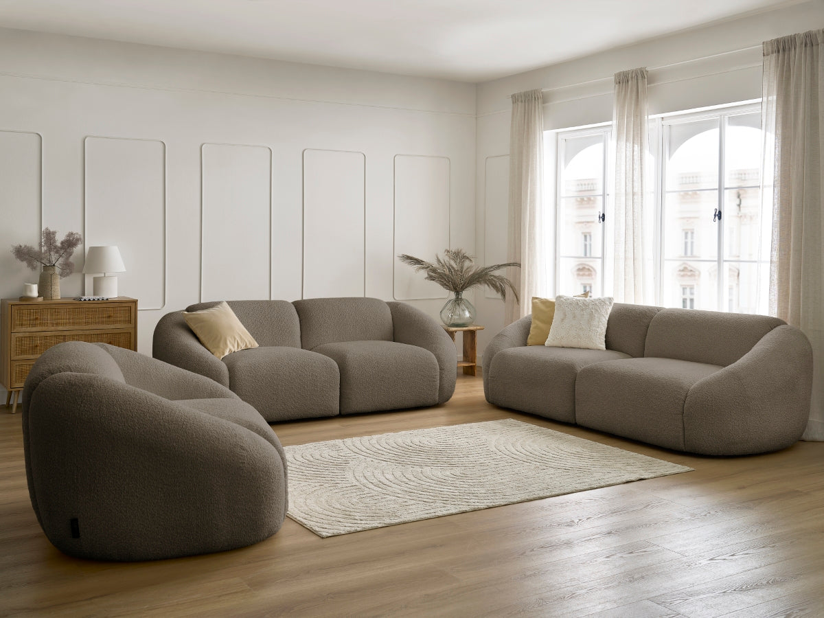 Zestaw Sofa nierozkładany 3+2-osobowymi + Fotel TINA tkanina bukla