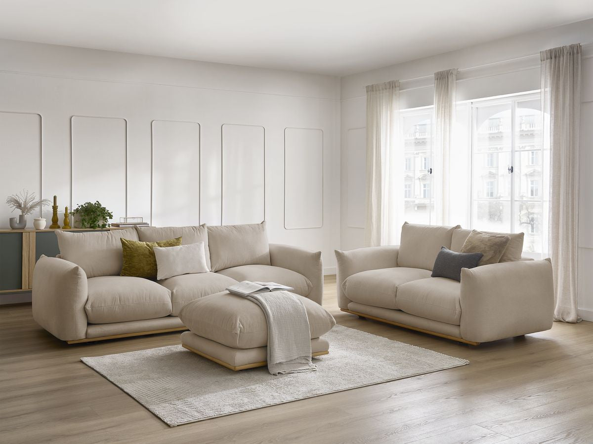 Zestaw Sofa nierozkładany 3+2-osobowymi ERNEST z pufą