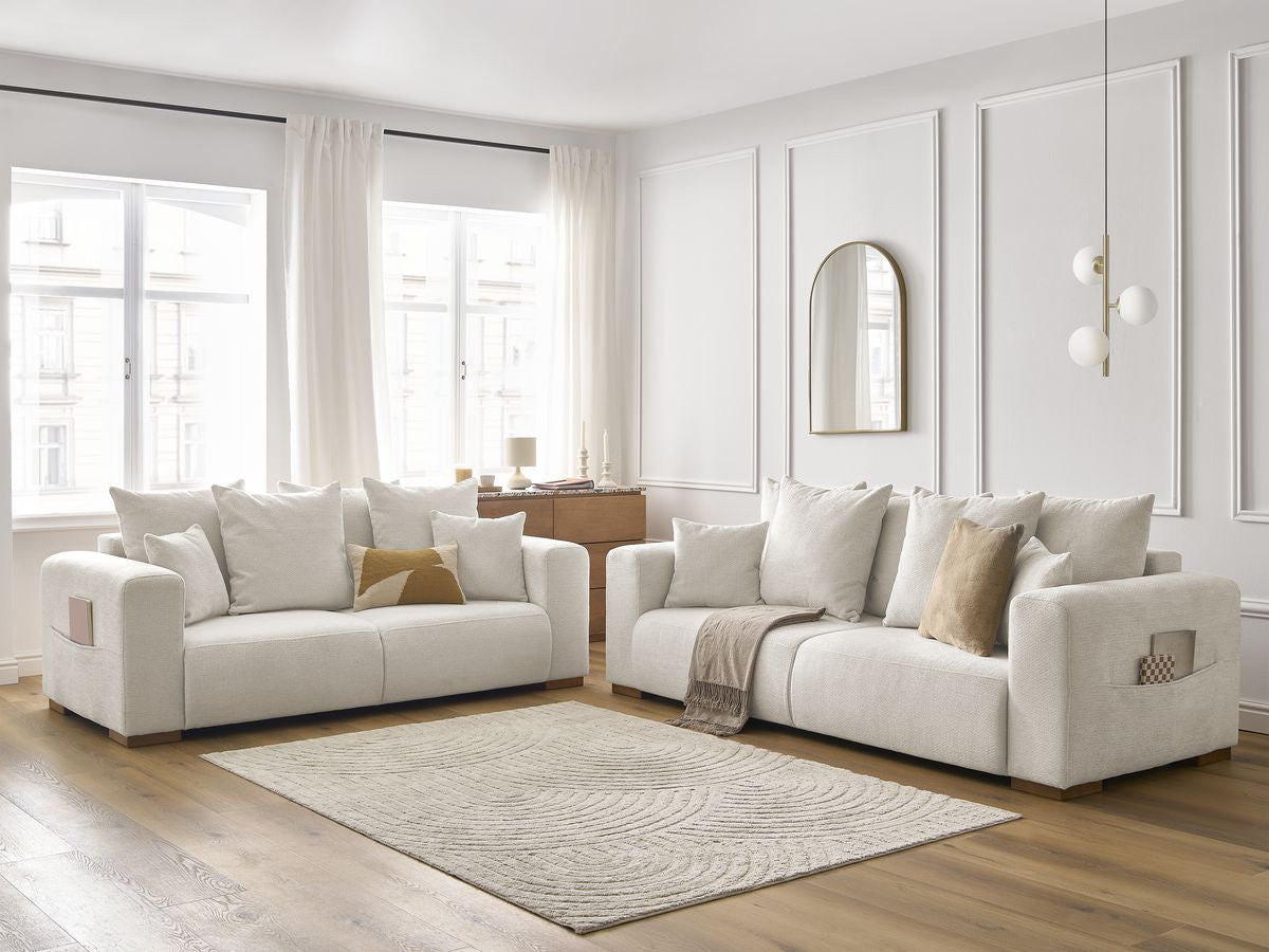 Zestaw Sofa nierozkładany 3+2-osobowymi SIDONIE tkanina melanżowa