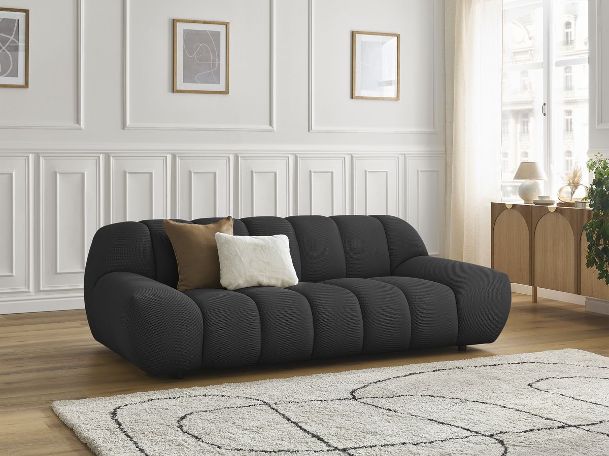 Sofa prosta 2-osobowa nierozkładana HAYDEN tkanina mesh