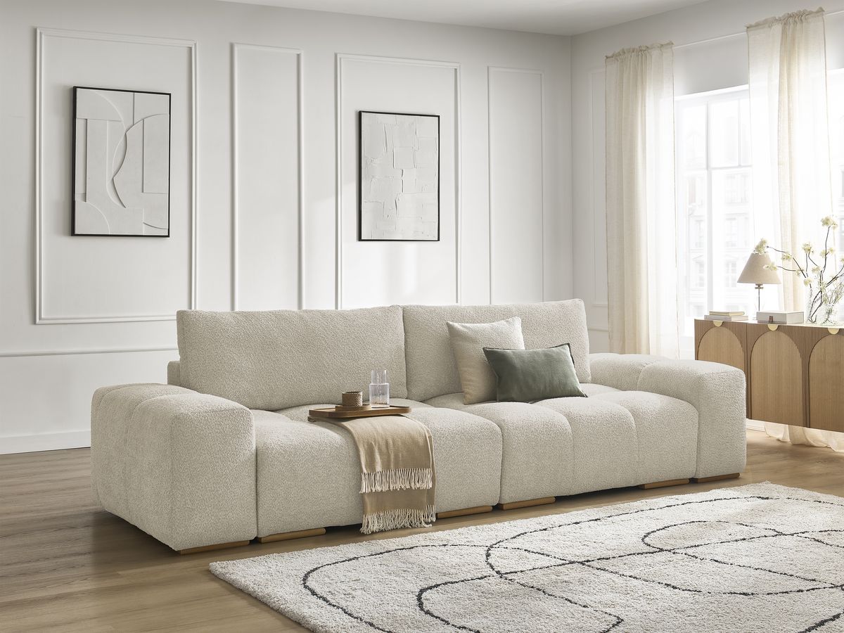 Sofa rozkładana z pojemnikiem ANAKIN tkanina bukla
