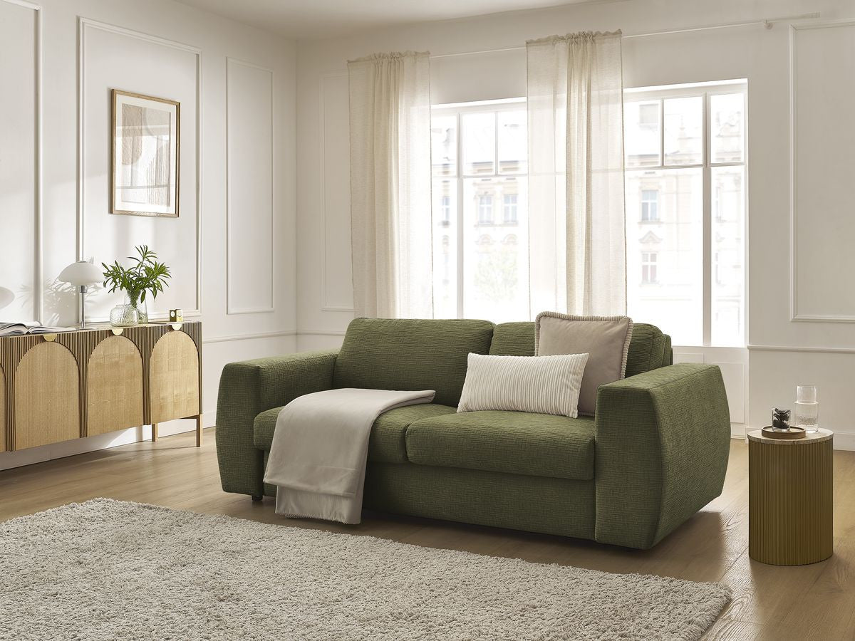 Sofa rozkładana HUGO z systemem włoskim tkanina strukturalna