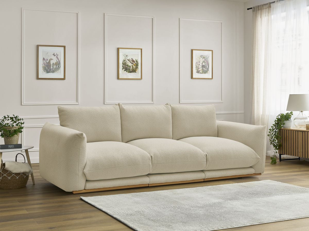 Sofa 3-osobowa nierozkładana ERNEST tkanina bukla