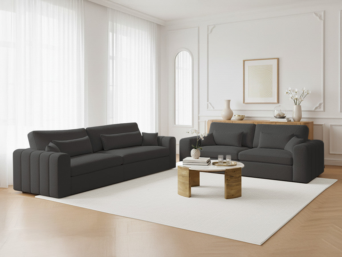 Zestaw Sofa nierozkładany 3+2-osobowymi BELMONT tkanina bukla