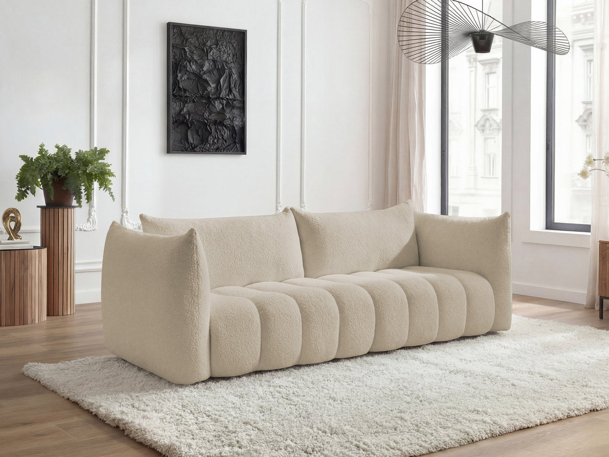 Sofa nierozkładana 4-osobowa AZRA tkanina bukla