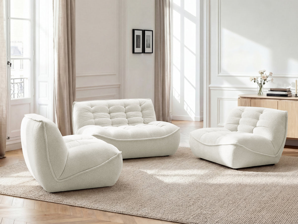 Sofa modułowa nierozkładany SERENA z 2 modułami 1-osobowymi i 1 Moduł 2-osobowymi tkanina melanżowa