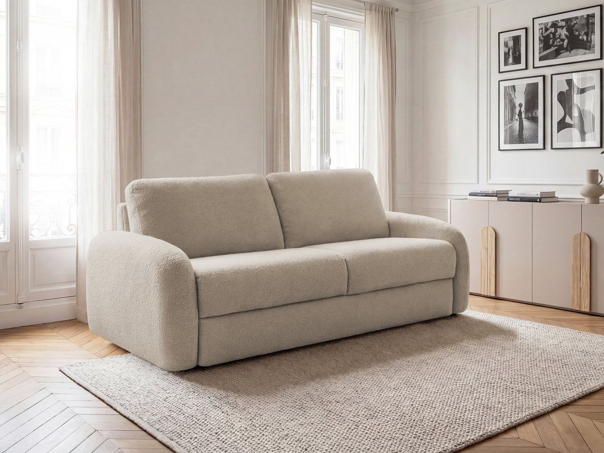 Sofa rozkładana KENAN z systemem włoskim tkanina bukla