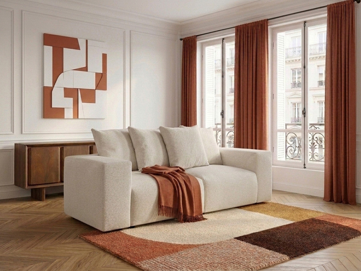 Sofa modułowa nierozkładana VOLTAIRE tkanina melanżowa